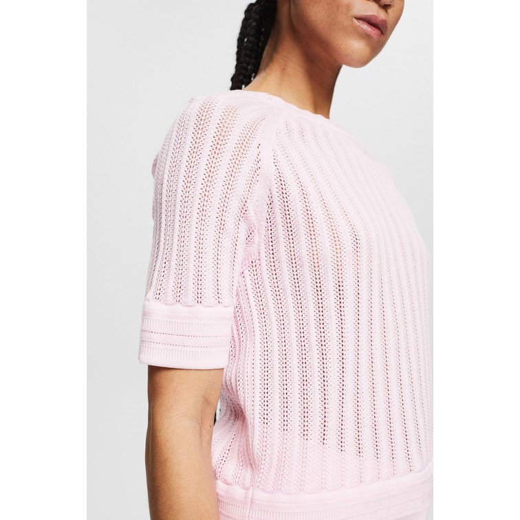 JERSEY DE GANCHILLO DE MANGA CORTA MUJER ESPRIT