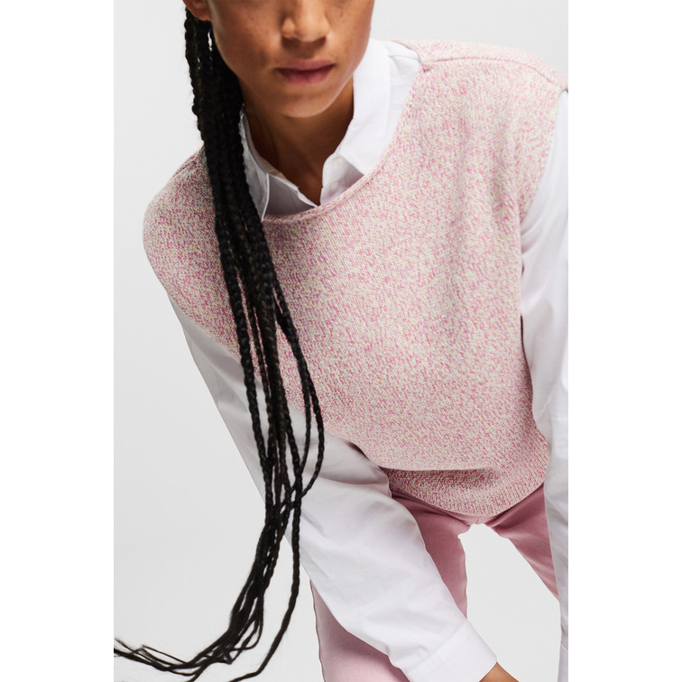 CHALECO CON EFECTO JASPEADO DE COLORES MUJER ESPRIT