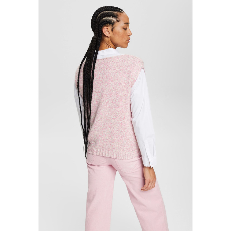 CHALECO CON EFECTO JASPEADO DE COLORES MUJER ESPRIT