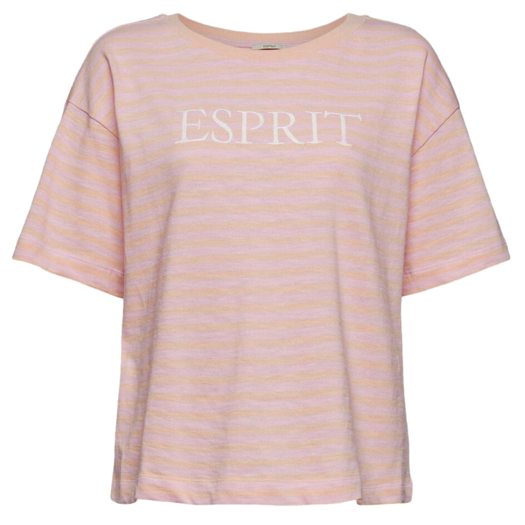 CAMISETA A RAYAS CON LOGO BORDADO MUJER ESPRIT