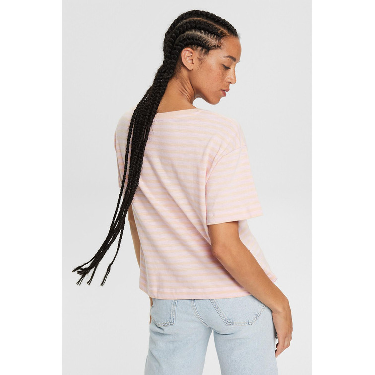 CAMISETA A RAYAS CON LOGO BORDADO MUJER ESPRIT