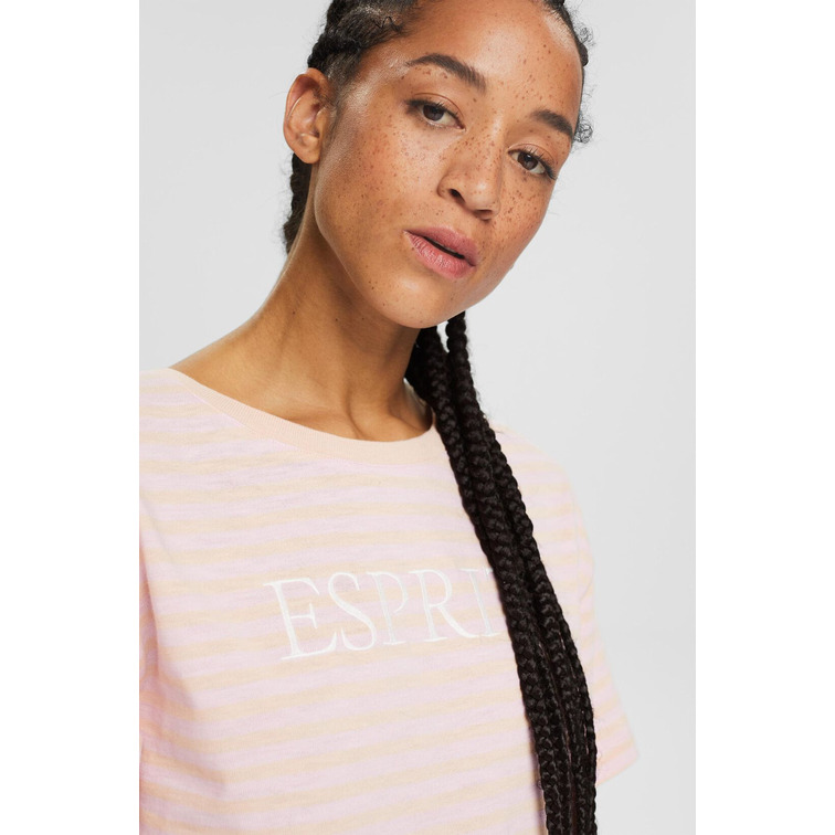 CAMISETA A RAYAS CON LOGO BORDADO MUJER ESPRIT