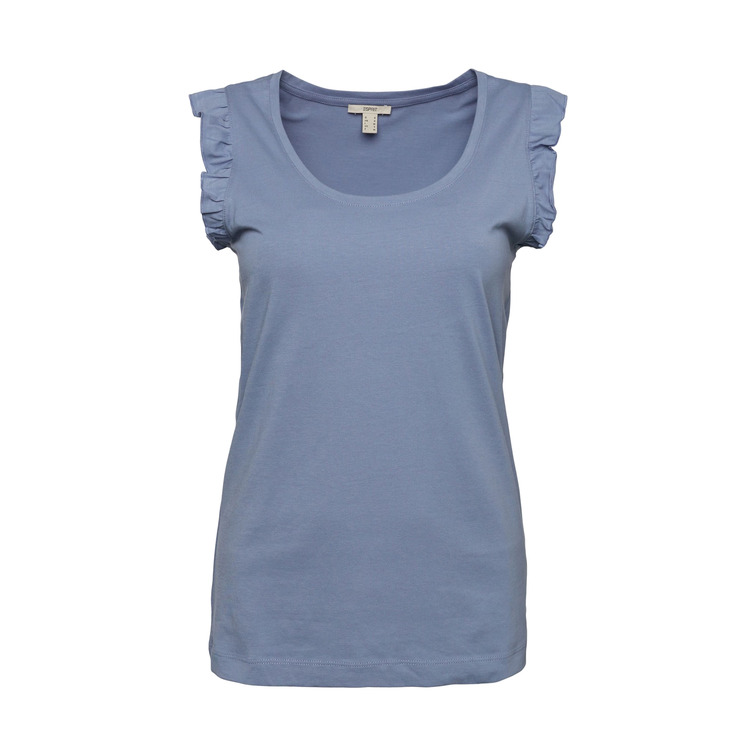 CAMISETA CON VOLANTE EN LA MANGA MUJER ESPRIT