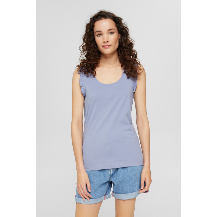 CAMISETA CON VOLANTE EN LA MANGA MUJER ESPRIT