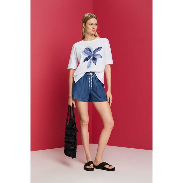 PANTALÓN CORTO VAQUERO EN LYOCELL MUJER ESPRIT