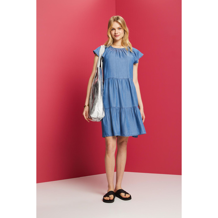 VESTIDO CORTO CON ACABADO VAQUERO MUJER ESPRIT