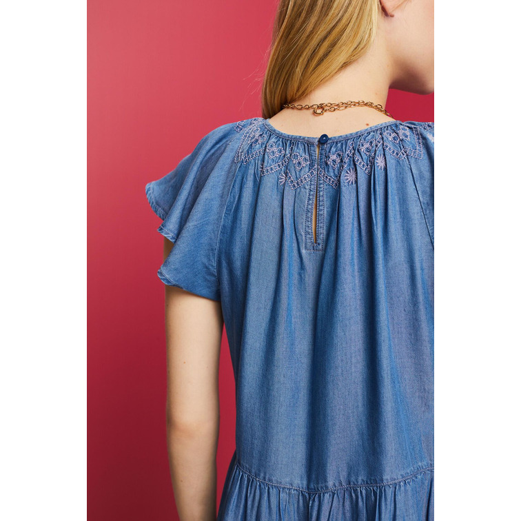 VESTIDO CORTO CON ACABADO VAQUERO MUJER ESPRIT