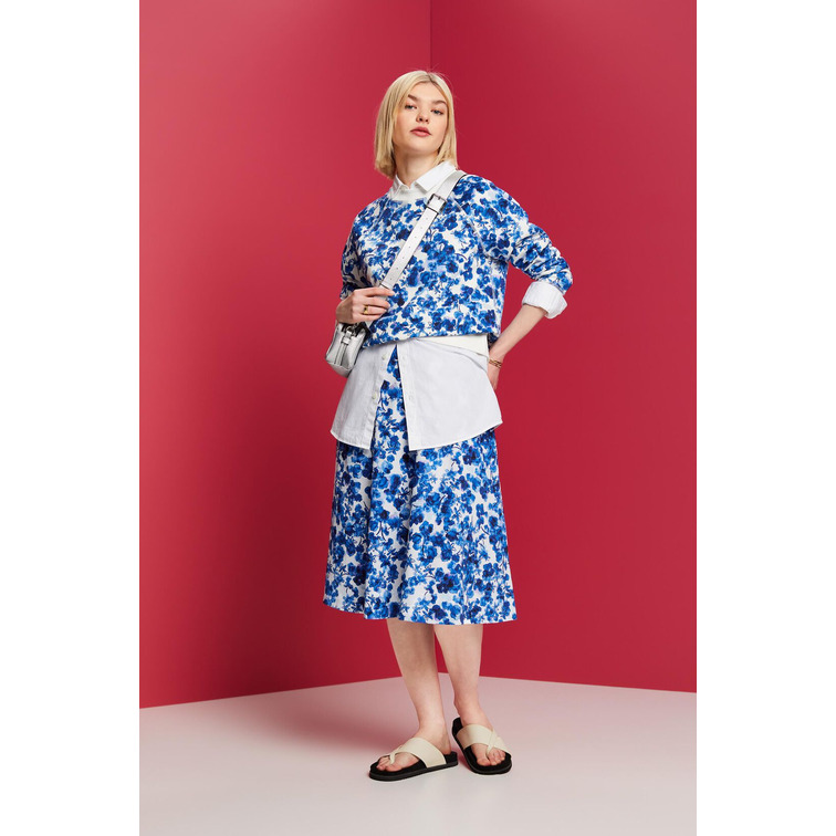 FALDA MIDI ESTAMPADO FLORAL MUJER ESPRIT