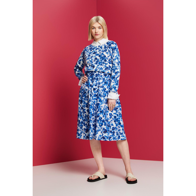 FALDA MIDI ESTAMPADO FLORAL MUJER ESPRIT