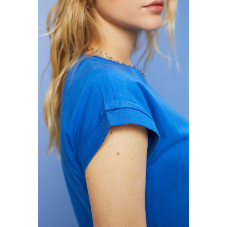 CAMISETA BÁSICA CON CUELLO REDONDO MUJER ESPRIT