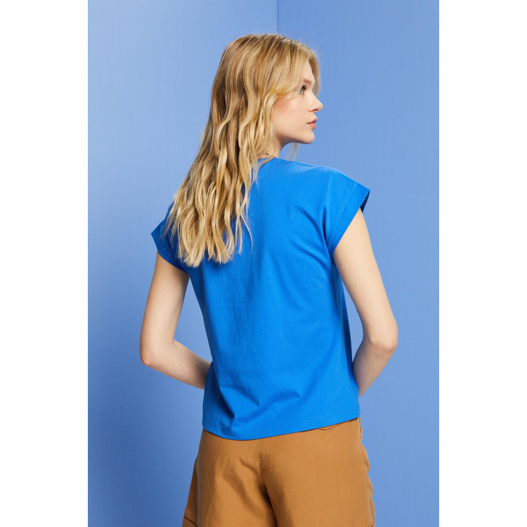 CAMISETA BÁSICA CON CUELLO REDONDO MUJER ESPRIT