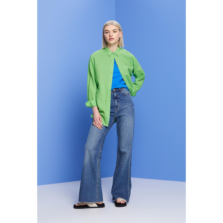 CAMISETA BÁSICA CON CUELLO REDONDO MUJER ESPRIT