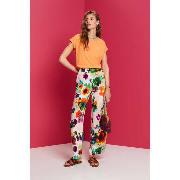 CAMISETA BÁSICA CON BORDADO MUJER ESPRIT