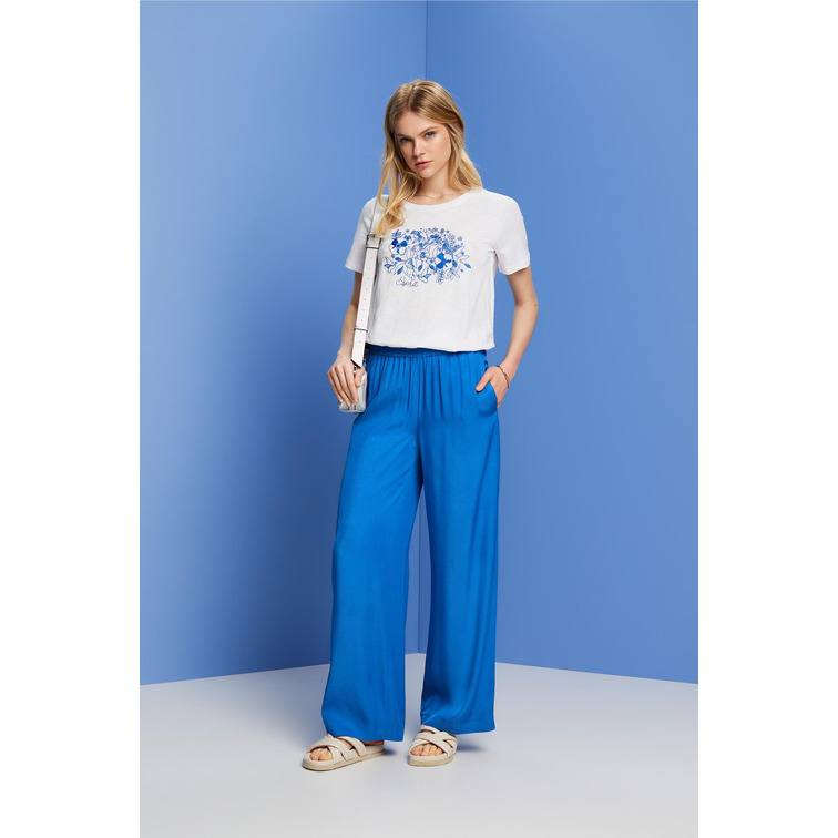 CAMISETA CON BORDADO FLORAL MUJER ESPRIT
