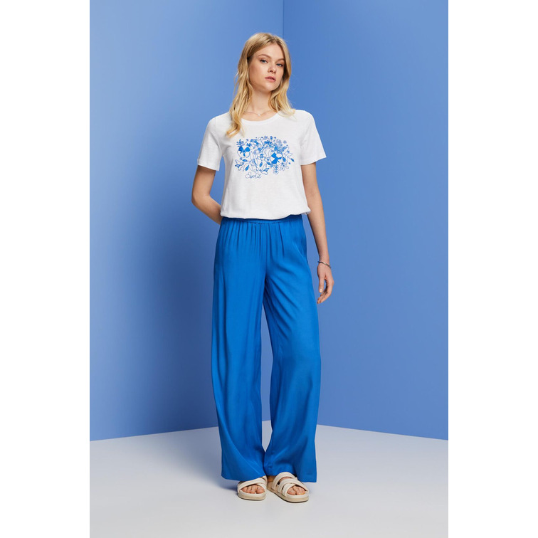 CAMISETA CON BORDADO FLORAL MUJER ESPRIT