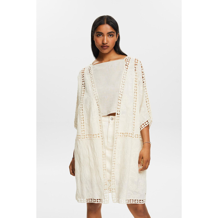 PONCHO DE ENCAJE CON DISEÑO ABIERTO MUJER ESPRIT