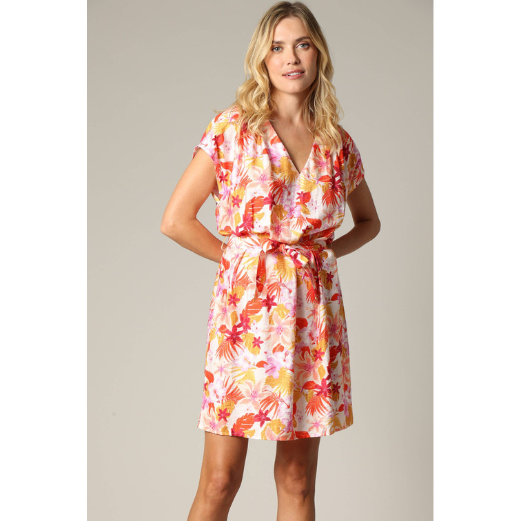 VESTIDO EXOTICO MUJER DEELUXE ESTAMPADO TROPICAL