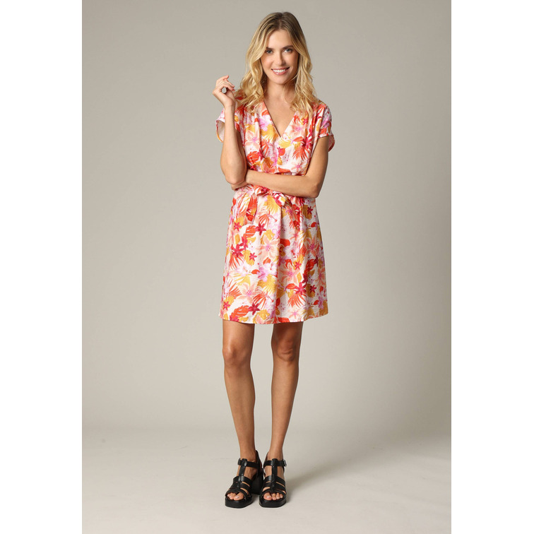 VESTIDO EXOTICO MUJER DEELUXE ESTAMPADO TROPICAL