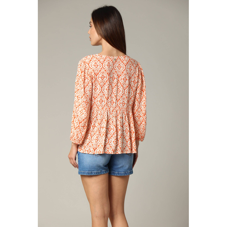 BLUSA MUJER DEELUXE ESTAMPADO ETNICO