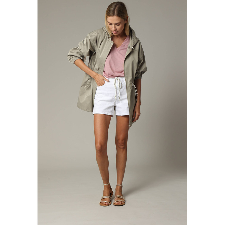 CHAQUETA CON CAPUCHA MUJER DEELUXE FIT HOLGADO