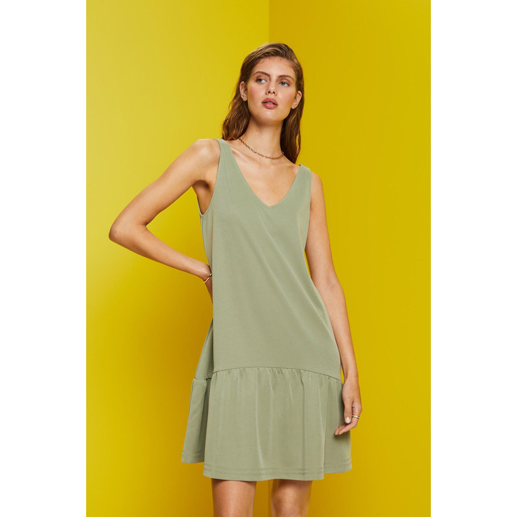VESTIDO CORTO LISO MUJER ESPRIT