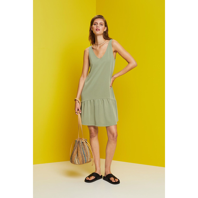 VESTIDO CORTO LISO MUJER ESPRIT