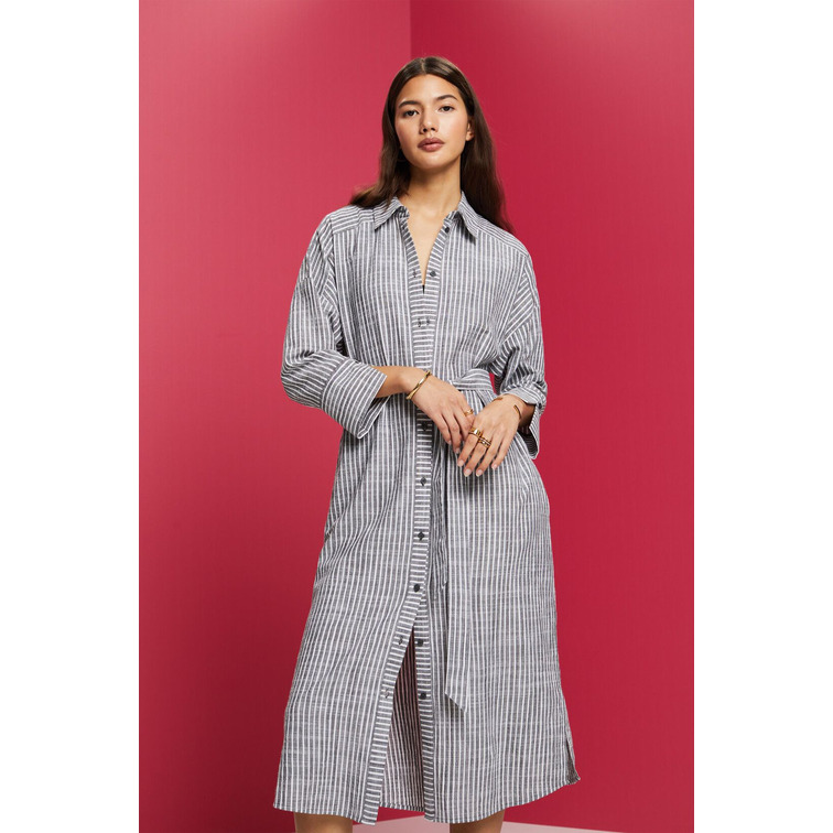 VESTIDO CAMISERO A RAYAS MUJER ESPRIT