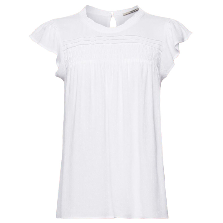 BLUSA DE MANGA CORTA DE PLUMETI MUJER ESPRIT