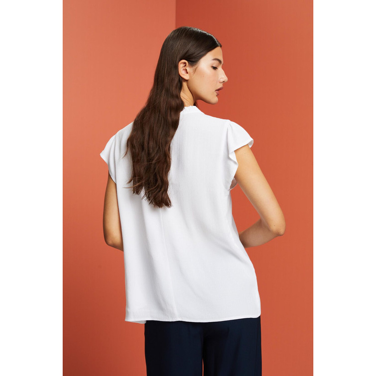 BLUSA DE MANGA CORTA DE PLUMETI MUJER ESPRIT