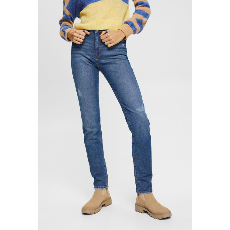 VAQUERO SLIM CON EFECTOS ROTOS MUJER ESPRIT