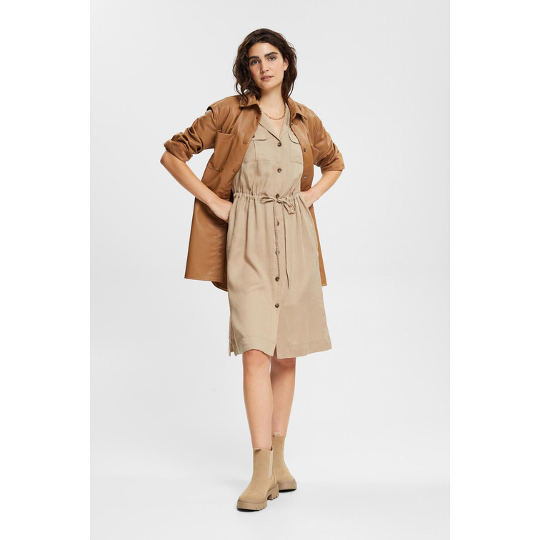 VESTIDO CON CORDÓN MUJER ESPRIT