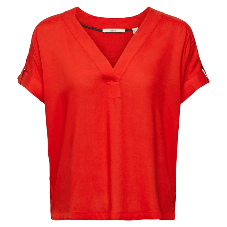 BLUSA CON CUELLO EN PICO MUJER ESPRIT