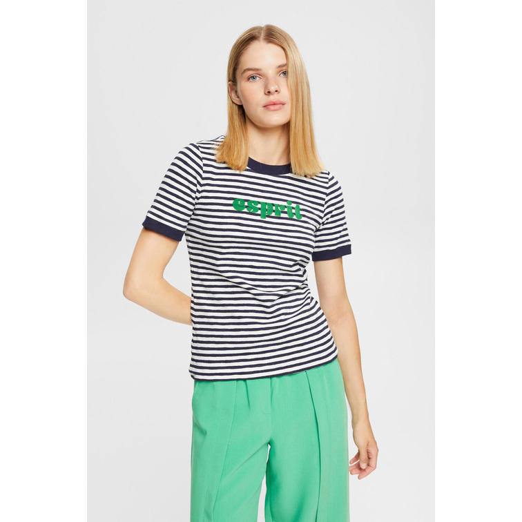 CAMISETA ESTAMPADA A RAYAS MUJER ESPRIT