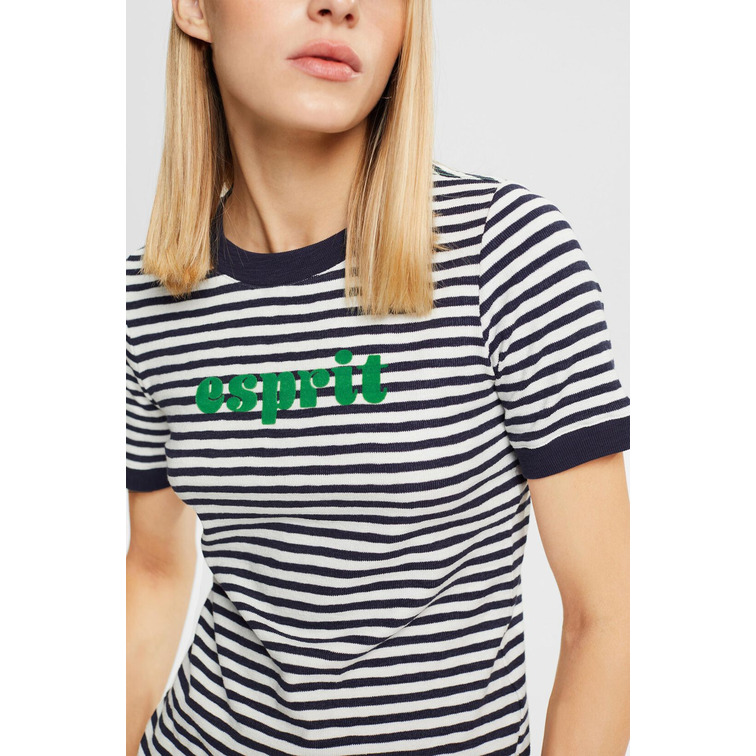 CAMISETA ESTAMPADA A RAYAS MUJER ESPRIT