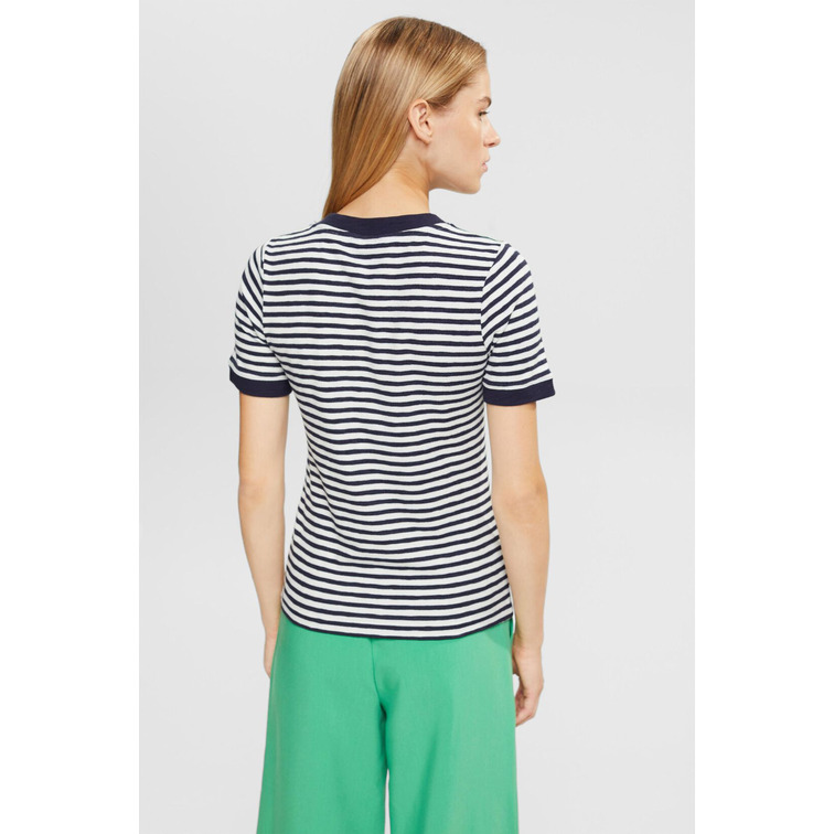CAMISETA ESTAMPADA A RAYAS MUJER ESPRIT