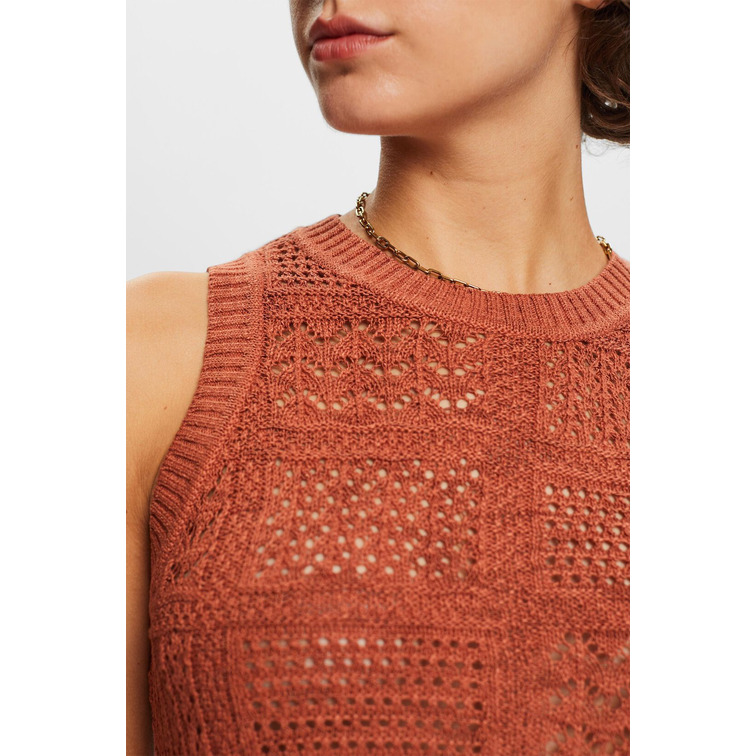 CHALECO DE PUNTO CALADO MUJER ESPRIT