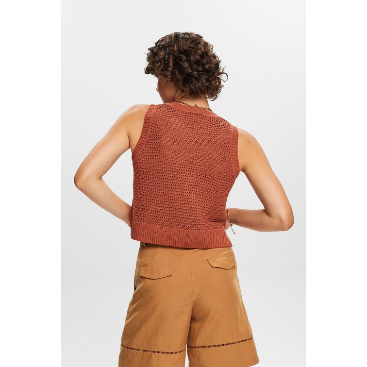 CHALECO DE PUNTO CALADO MUJER ESPRIT