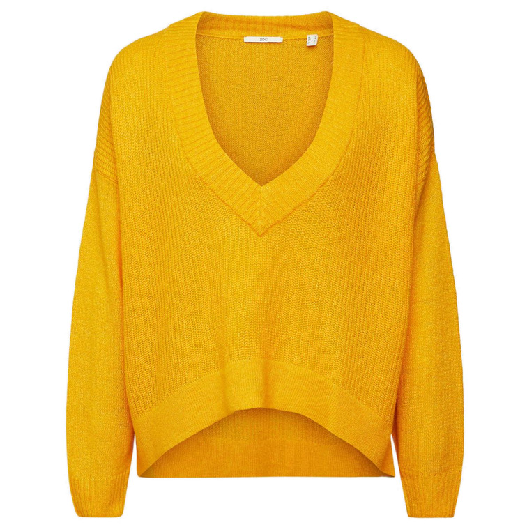 JERSEY CON CUELLO PICO EN MEZCLA DE LANA MUJER ESPRIT