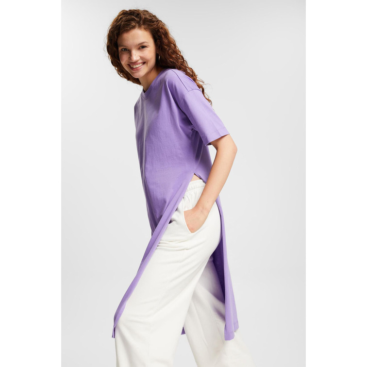 CAMISETA LARGA CON ABERTURA LATERAL MUJER ESPRIT