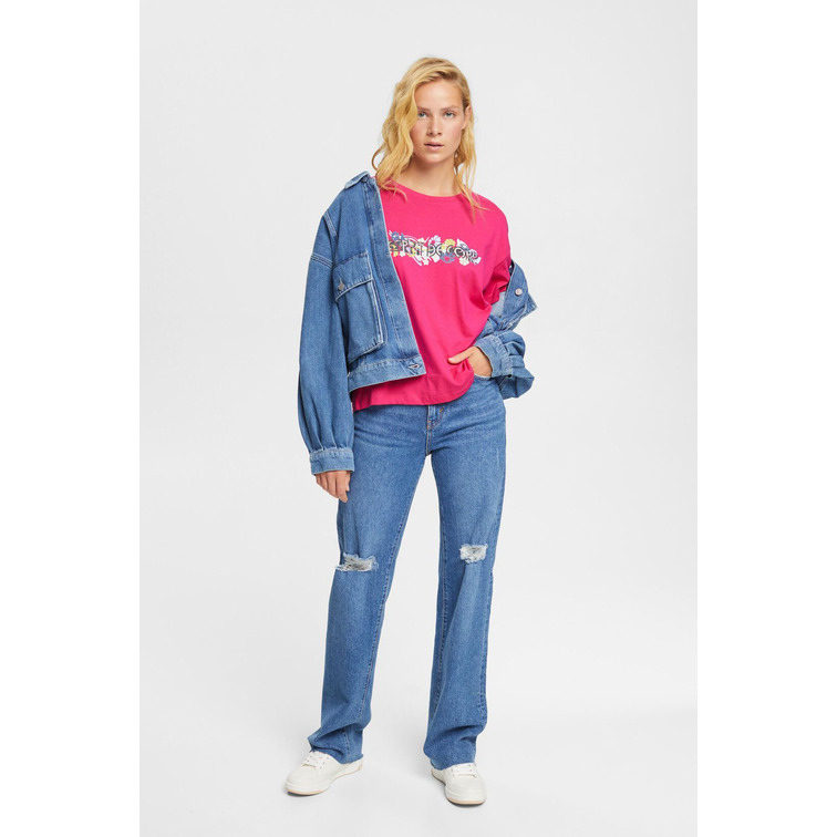 CAMISETA CON ESTAMPADO FLORAL MUJER ESPRIT