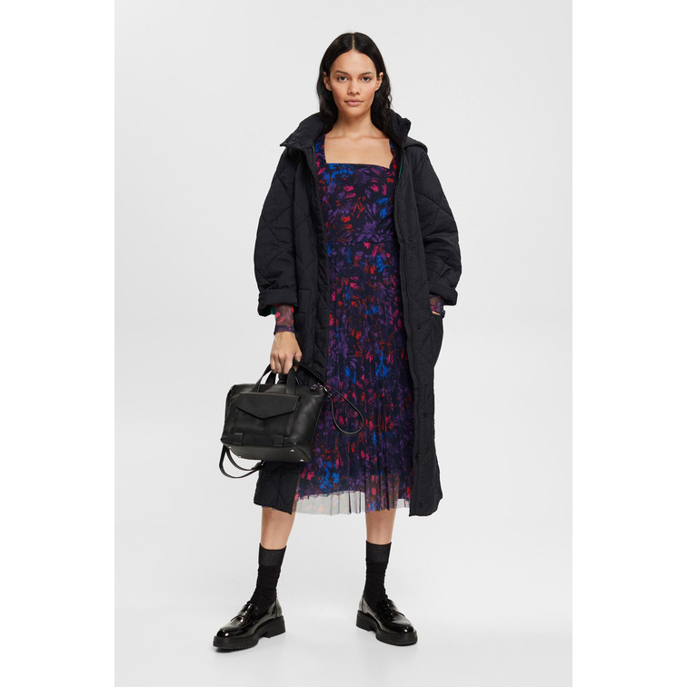 VESTIDO MIDI DE MALLA ESTAMPADO MUJER ESPRIT
