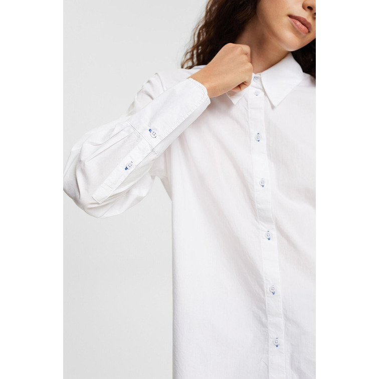 CAMISA CON OJALES A CONTRASTE MUJER ESPRIT