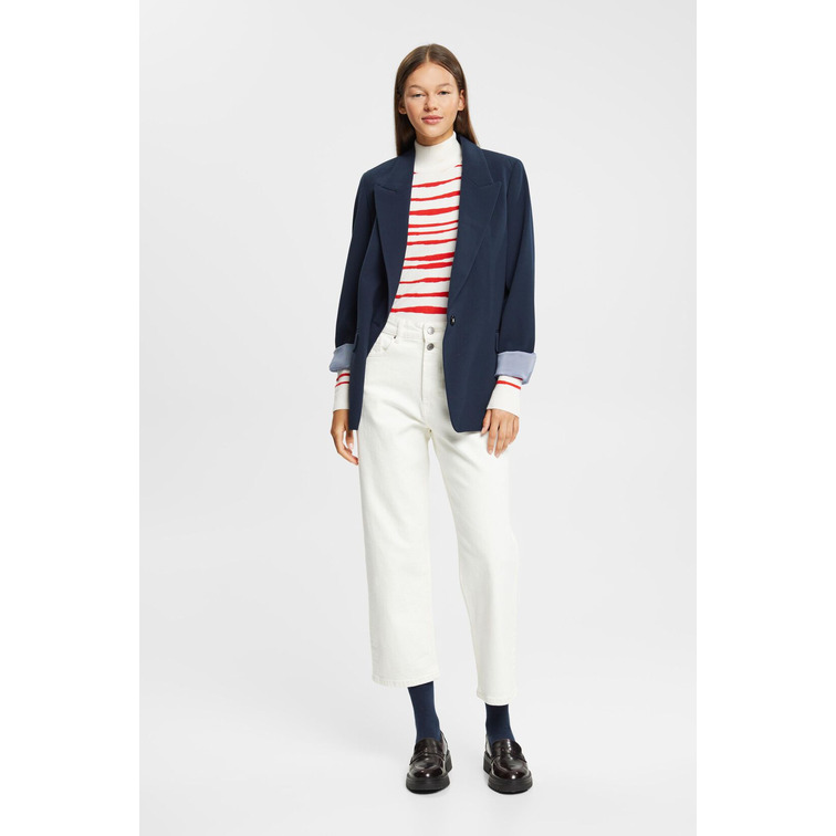 JERSEY DE RAYAS CON CUELLO ALTO MUJER ESPRIT