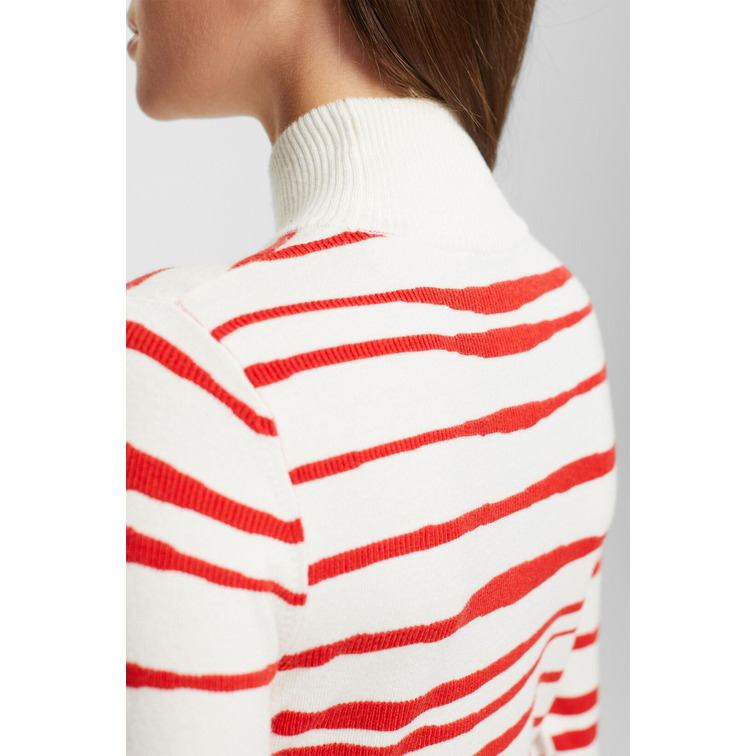 JERSEY DE RAYAS CON CUELLO ALTO MUJER ESPRIT