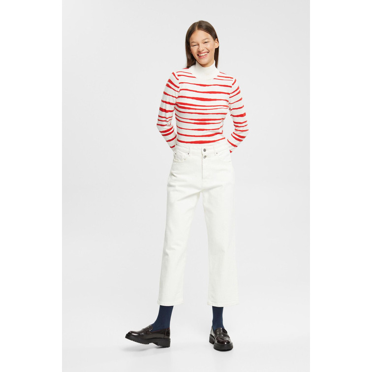 JERSEY DE RAYAS CON CUELLO ALTO MUJER ESPRIT