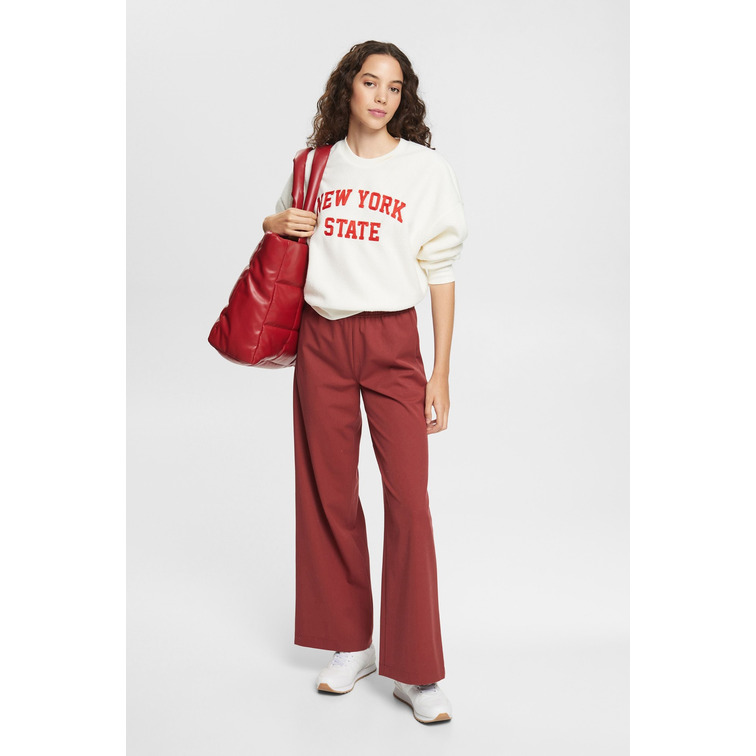 SUDADERA DE BORREGUILLO ESTILO UNIVERSITARIO MUJER ESPRIT