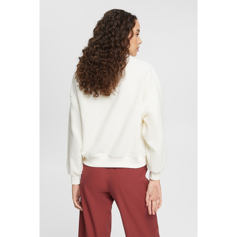 SUDADERA DE BORREGUILLO ESTILO UNIVERSITARIO MUJER ESPRIT