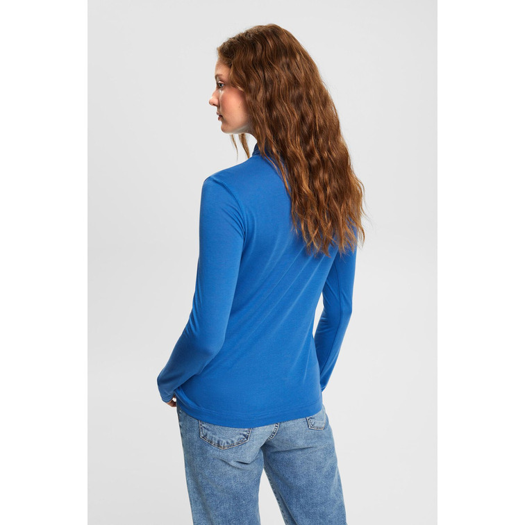CAMISETA DE MANGA LARGA CON CUELLO ALTO MUJER ESPRIT