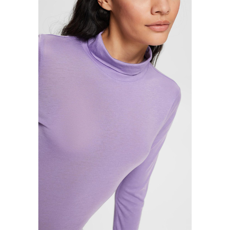 CAMISETA DE MANGA LARGA CON CUELLO ALTO MUJER ESPRIT
