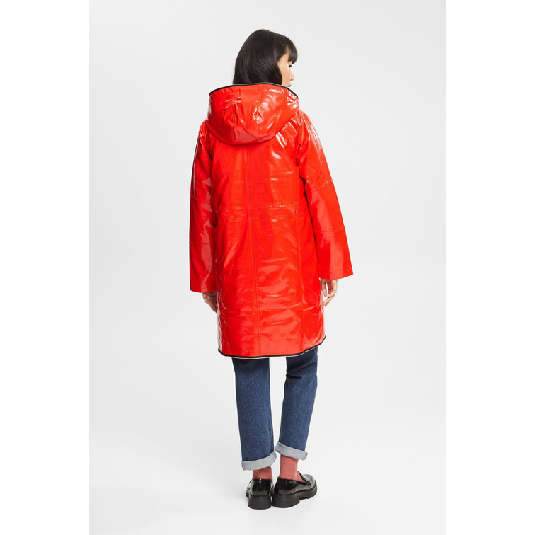 IMPERMEABLE CON ACABADO BRILLANTE MUJER ESPRIT